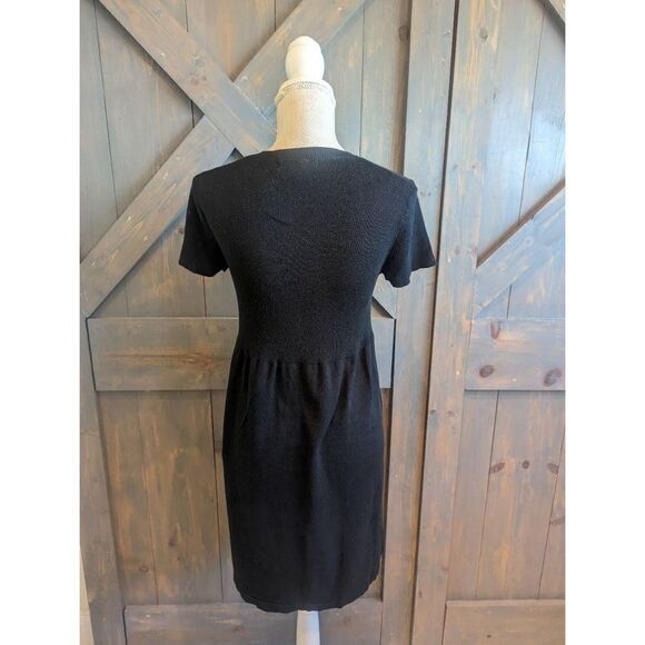 Michael Kors Dress Women's Small Black Short Sleeve Knee Length Cotton Blend - Picture 3 of 8